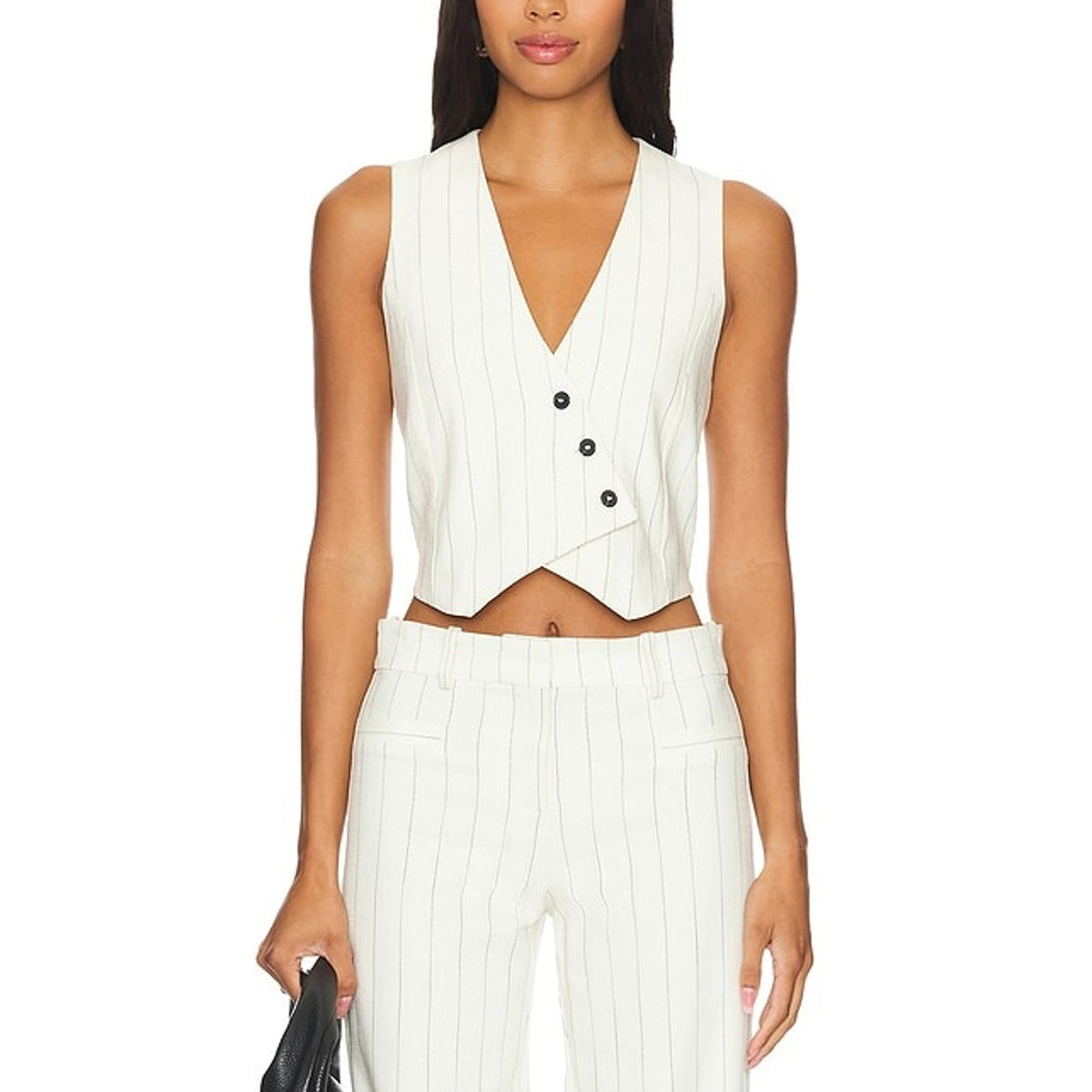 Ba&sh Striped Ivory Erita Vest Size 1