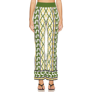 Misa Los Angeles Geometric Limoncello Geo Rialta Pants Size M NWT