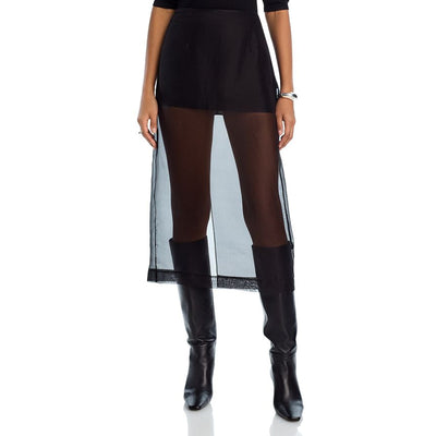 Frame Sheer Black Silk Organza Skirt Size 14
