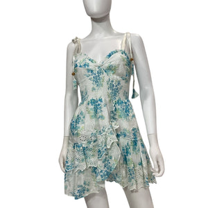 Loveshackfancy Floral Magic Turquoise Olani Dress Size L