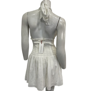 Loveshackfancy Shimmery Iridescent Slate Luisetta Mini Dress Size S NWT