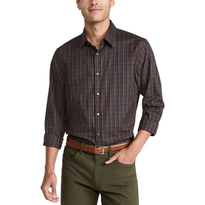 Theory Plaid Fossil Multi Irving Arch Flanella Dress Shirt Size M NWT