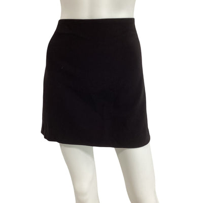 Bardot Sleek Black Malene Mini Skirt Size 12 NWT
