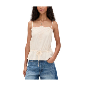 Reformation 'Silvia' Beige Silk Top Size 0