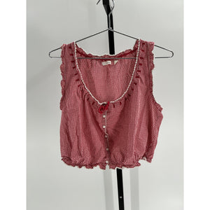 Dôen Traveler Red Cotton Top Size XS