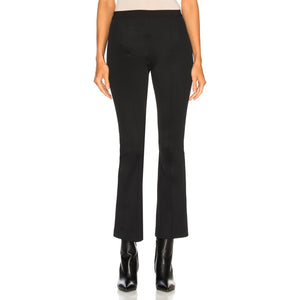 Helmut Lang Ribbed Black Cropped Flare Leggings Size S