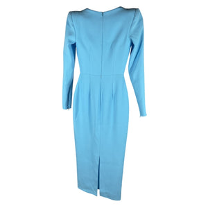 Alex Perry Long-sleeve Light Blue Maren Dress Size US 2 / UK 6