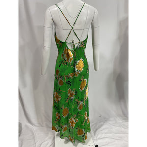 Astr The Label 'Gaia' Green Satin Dress Size L