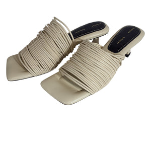 Proenza Schouler Sleek Natural Rolo Slide Sandals Size 9 B / 39 EU