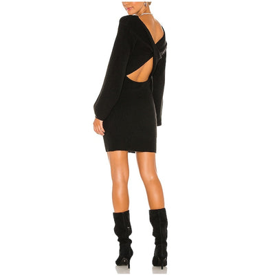 Majorelle Ribbed Black Neva Mini Dress Size XXS