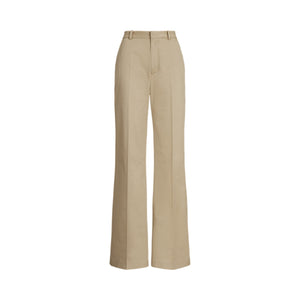 Ralph Lauren Stretch Twill Tan Wide Leg Chino Size 12 Trousers