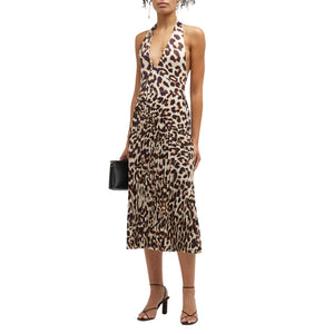 Le Superbe Leopard Print Brown Cathouse Dress Size XS