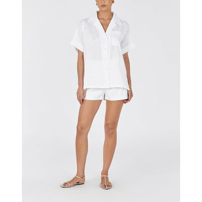 Dissh 'Campbell' White Linen Shirt Size 6