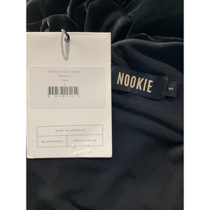 Nookie Elegant Black Vera Velvet Gown Size S NWT