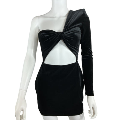 Alex Perry Velvet Black Greer Mini Dress Size 4 US / UK 8 NWT