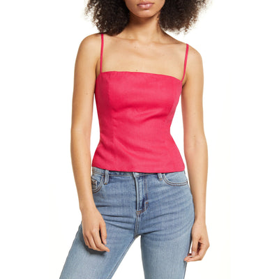 Reformation Smocked Fuchsia Overland Camisole Size 10