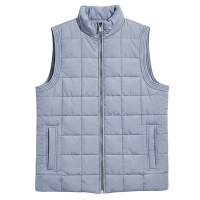 Lafayette 148 Quilted Blue Puffer Vest Size S