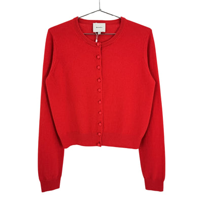 Reformation Recycled Red Caspia Cardigan Sweater Size XL