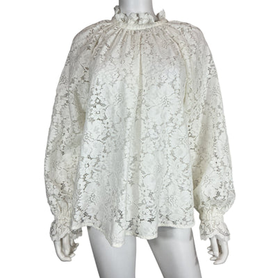 Sézane Romantic White Sheila Blouse Size 42