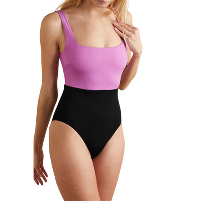 Bondi Born Sleek Lilac And Black Marley One Piece Size L Swimsuit