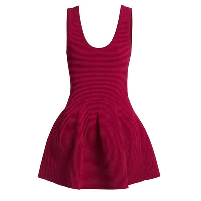 Simkhai Knit Burgundy Larina Minidress Size S