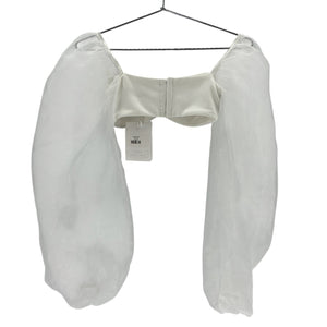 Nookie Sheer White Illusion Crop Top Size XS