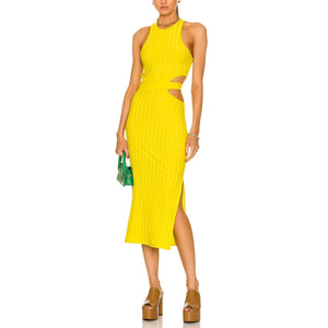 Simkhai Ribbed Green Kaya Dress Size XS
