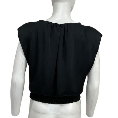 Ramy Brook Sleek Black Peyton V-Neck Tank Top Size M