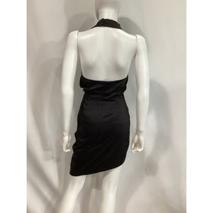 Elliatt Elliatt Black 'Camo' Halter Neck Asymmetrical Dress Size XS