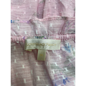 Loveshackfancy Smocked Juicy Plum Fifi Shoulder Blouse Size XS