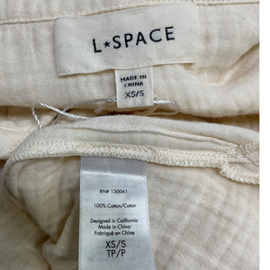 Lspace Textured Cream Terrazo Top Size XS / S NWT