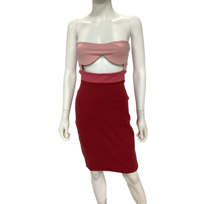 Susana Monaco Structured Rose Underwire Tube Dress Size M NWT