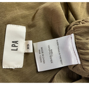 Lpa Ruched Brown Elena Dress Size XS