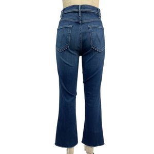 Mother High Rise Blue Hustler Ankle Fray Denim Jeans Size 30