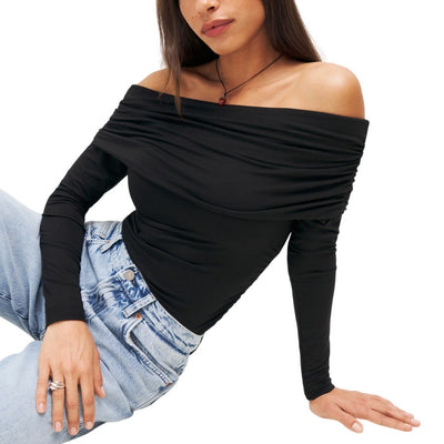 Reformation Chic Black Florentina Knit Top Size S
