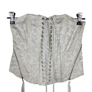 For Love & Lemons Floral White Lilibet Corset Top Size XS