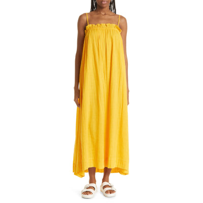 Apiece Apart Organic Yellow Pina Maxi Dress Size M