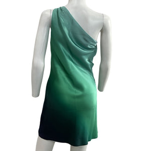 Cami Nyc Silky Turquoise Ombre Anges Mini Dress Size XS