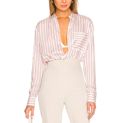 Atm Anthony Thomas Melillo Striped White Boyfriend Shirt Size S