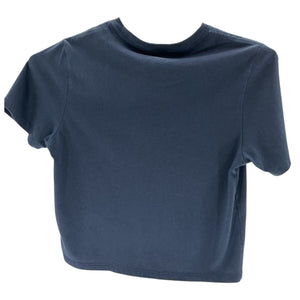 Tibi Classic Blue Program Cropped Baby T Shirt Size XS