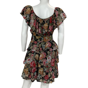 Bytimo Ruffled Rose Garden Mini Dress Size M