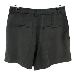 Reformation Pleated Black Mason Shorts Size 8