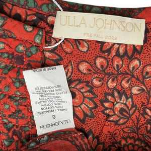 Ulla Johnson Ruffled Multicolor Kosta Top Size 0