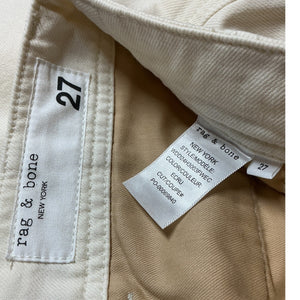 Rag & Bone Featherweight Tailored Ivory Sofie Wide Leg Pants Size 27
