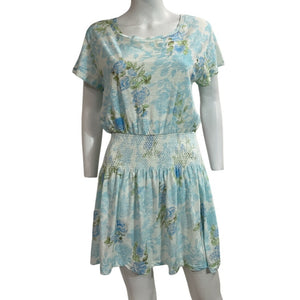 Loveshackfancy Floral Baby Blue Promise Amore Dress Size S