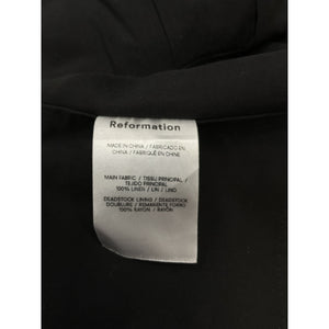 Reformation 'Rosalie' Black Linen Top Size 0