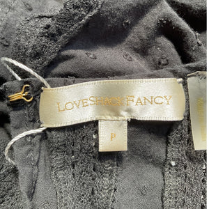 Loveshackfancy Ruffled Black Natasha Dress Size Petit