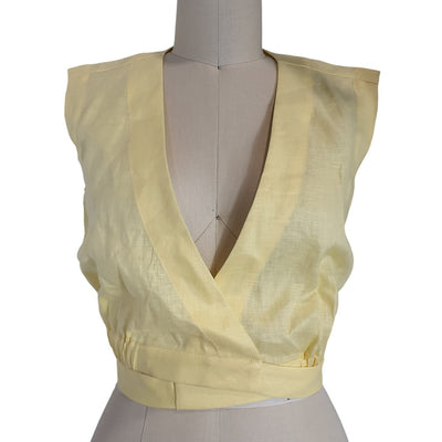 Nicholas Chic Custard Tarla Wrap Blouse Size 0
