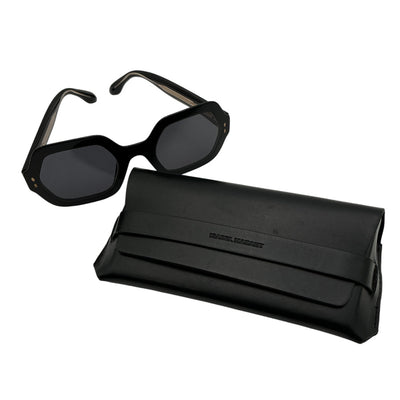 Isabel Marant Sleek Black Hexagon-Frame Acetate Sunglasses