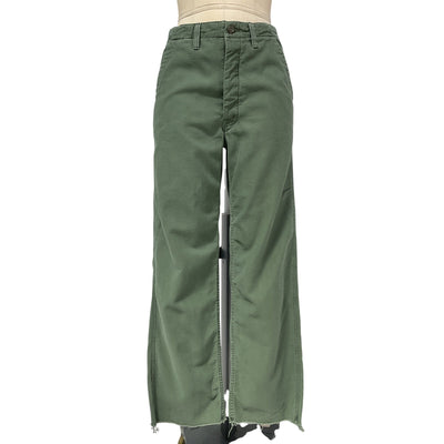 Mother Wide Leg Green Major Sneak Fray Pants Size 26